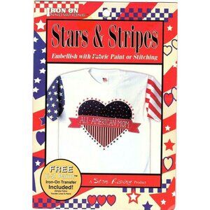 All-American Mom Iron-On Transfer Stars & Stripes T-Shirt Design